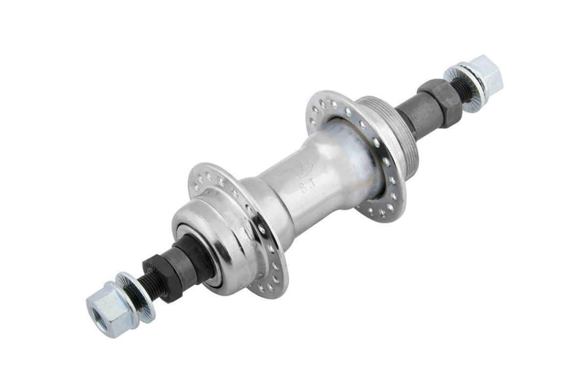 Втулка задняя KT-122RQR 135*145MM W/QR 36H, сталь серебристая