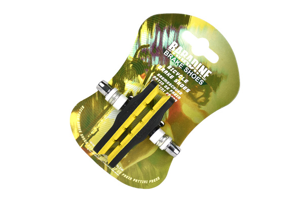 Колодки тормозные Baradine 945V, МТВ, 72мм, черные\жёлтые